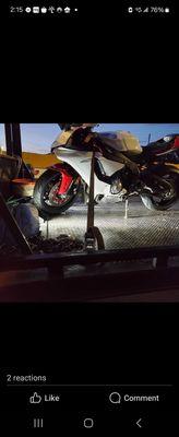 We also have the know how in Towing motorcycles