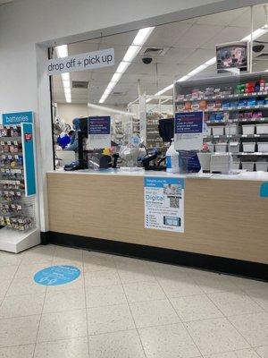 This is the pharmacy today very busy behind the counter but not in the actual store most likely due to the snow...