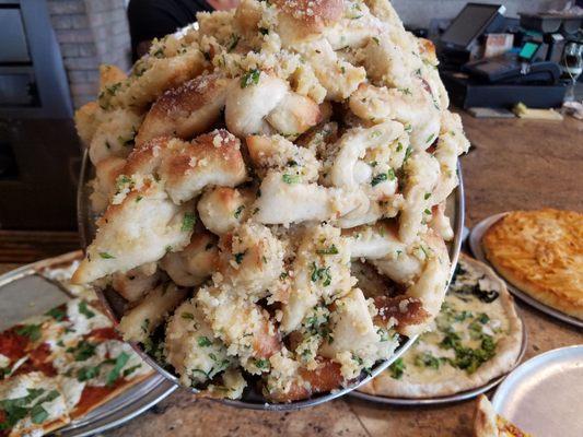 Huge Tray of Garlic Knots!!