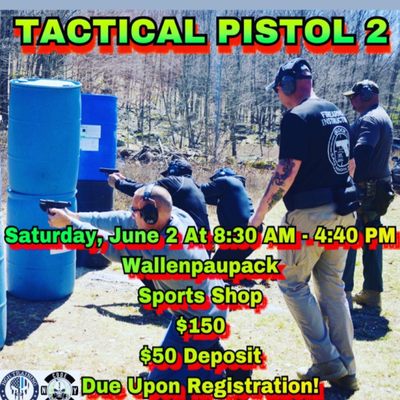 Tactical Pistol 2 June 2, 2018 Saturday in PA 
REGISTER TODAY!