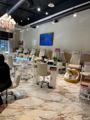 Inside the Salon.  Very clean and fresh.