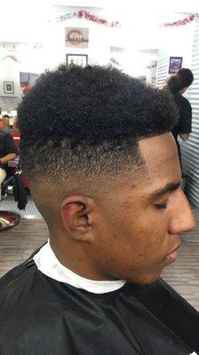 Middle Bald Fade with part - Fernando