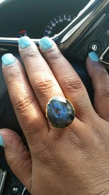 I love my Labradorite ring I bought at Eden.