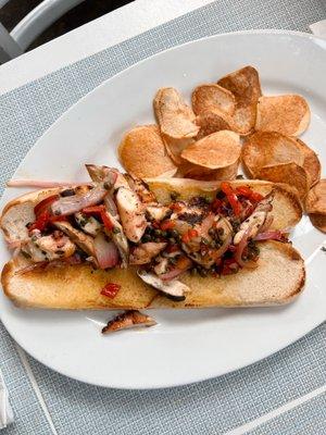 Octopus Roll with fries