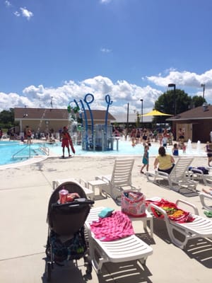 The pool with aquatic fun