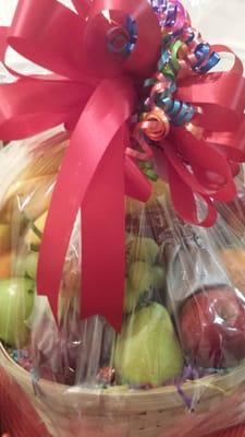 Fruit and pastry basket! Love.