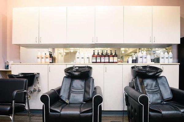 Our massaging shampoo chairs will relax you and our stylist will spoil you with the best experience in scalp treatments.