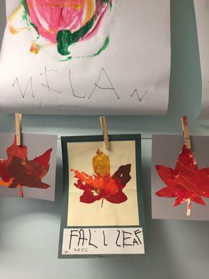 The children's work is displayed each day in the hallway, they are celebrated for their efforts.