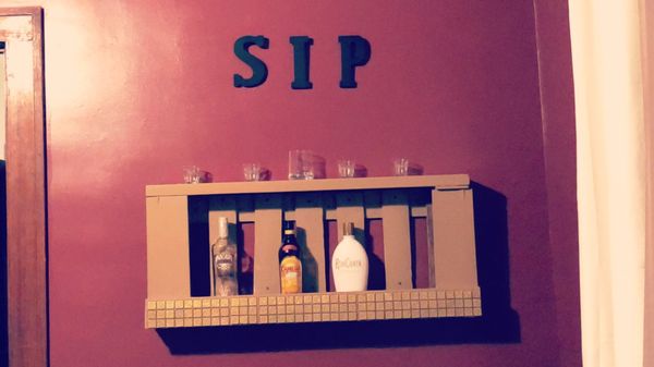 Personalized Wall Mini Bar and Cool Lettering By Request