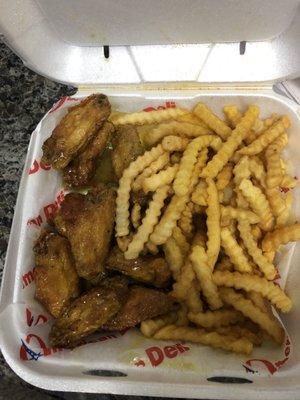 Wings and fries