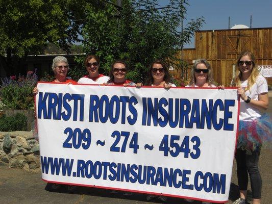 Kristi Roots Insurance at Camp out for Cancer