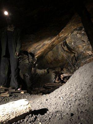 Cave or tunnel where they mined coal