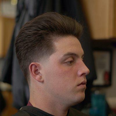 Scissor length - shadow fade with a taper