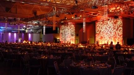 Event lighting at the DECC, Duluth, MN. Up lighting by Duluth Event Lighting. www.dulutheventlighting.com Wedding Lighting