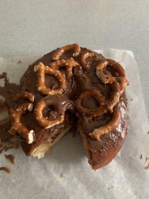 Nutella pretzel donut