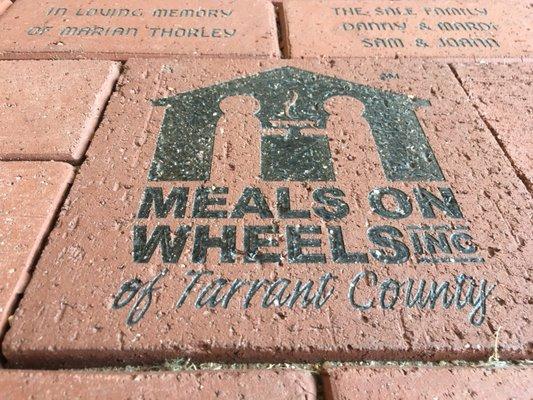 Donors tiles on the entry walkway.