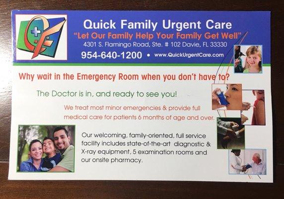 Quick Family Urgent Care Davie FL