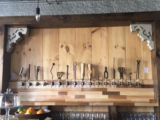 Artisan tap handles.