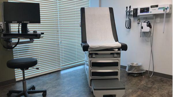 Exam Room inside Novant Health-GoHealth Urgent Care in Midtown