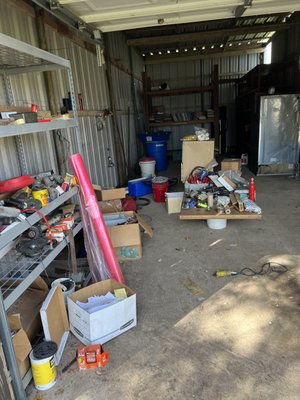 Property Clean out Before in Cleburne Tx