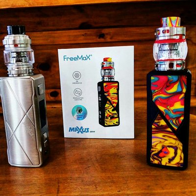 NEW MERCH ALERT !!!!! CHECK THIS FREEMAX MAXUS OUT 
(5W -100W) (REQUIRES (1) 18650 OR 1700 BATTERY 
ADAPTER INCLUDED) (MAXLUKE TANK 5.0ML)