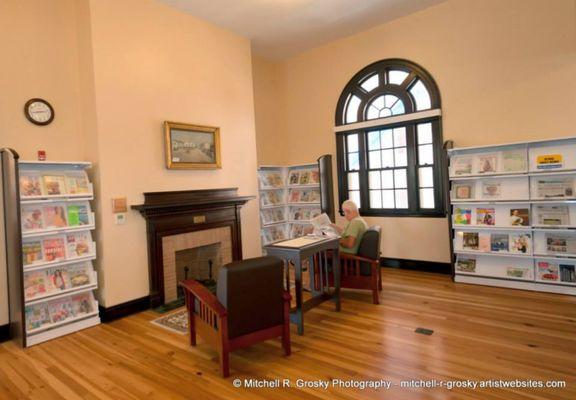 The newly-renovated original section of the library.