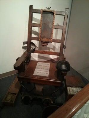 The original NJ Electric Chair. Used to execute Bruno Hauptmann who was found guilty of the Lindberg kidnapping