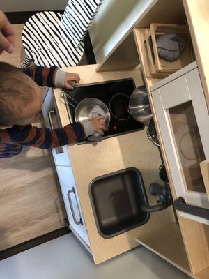 Cool cooking station in the play area