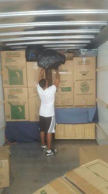 Xavier- half way through loading a 26ft truck.