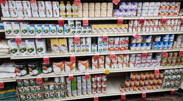 Coconut milk, coconut cream, and condensed milk varieties (2/3/24)