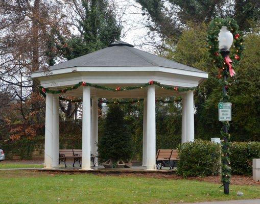 Another Christmas Tree in the Gazebo in the Square across from Town Hall