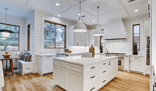 Farmhouse kitchen featuring Thermador appliances.