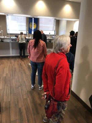 Pretty sad that there is only one teller on a Monday afternoon with 10+ people in line!