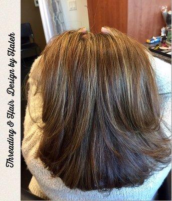 Caramel gold highlights.