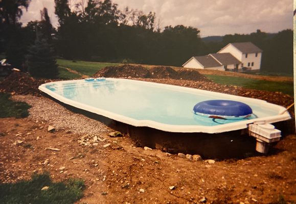 Pool excavation, installation and backfill