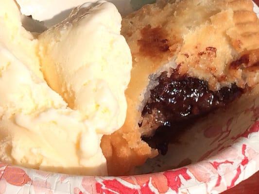 Deep fried brownie pie a la mode. 8