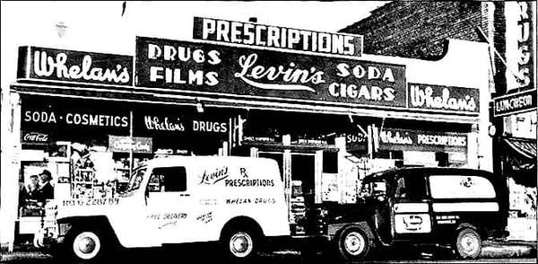 Old shot of the front of Levin's back in the late '50's!