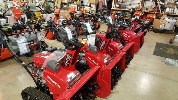 We carry the full line of Honda Snowblowers including both track and wheel drive models.