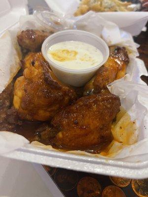 Mango habanero wings