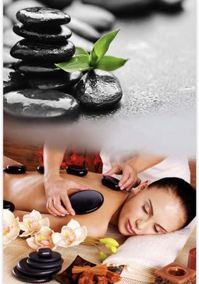 relaxed feeling  with hot stone massage