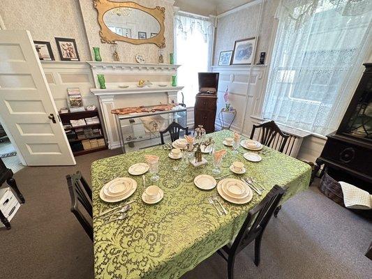 Dining Room set for a Sheriff and his family