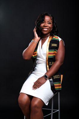 Graduate glowing with joy