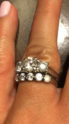 They used fake metal to tighten my diamond prongs. My platinum ring turned black when I went in a hot tub! DISHONEST COMPANY. BUYERS BEWARE!