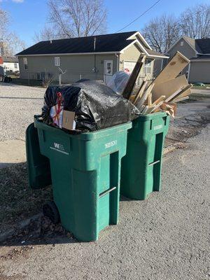 Cans to full? Are you serious the people don't even get out of the  truck