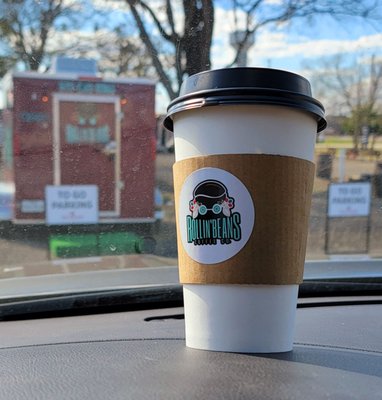 Good cup of Americano at Rollin' Beans Coffee stand, 105 Elmhurst Lane, Fate, Texas