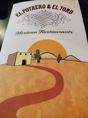 Menu cover