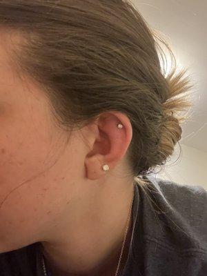 Helix piercing