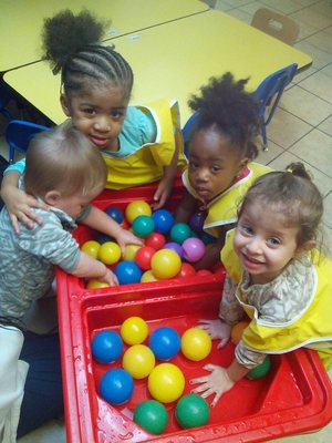 Toddler Classroom Play as they learn colors and shapes