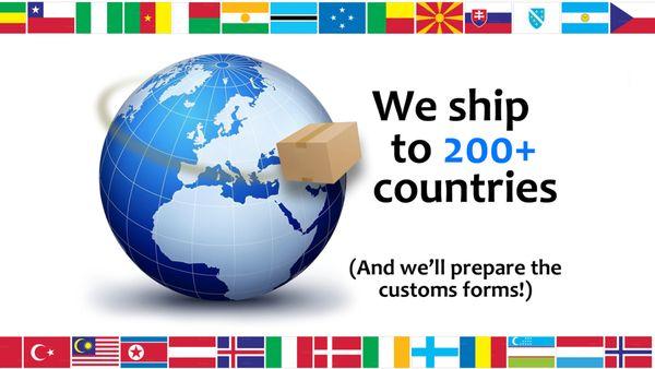 Shipping 200+ countries