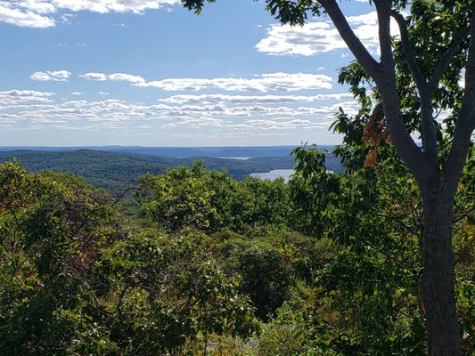 New Croton Reservoir and Hudson River out in the distance.